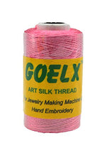 Goelx Silk Thread by Shade No for Jewelry, Tassel Making, Embroidery, Crafts, Shiny Soft Thread Spools - Peach - 192 N - color: Peach - 192 N