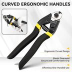 GRENPRO Cable Cutter, 7-1/2 Inch Heavy Duty Wire Rope Cutter, Chrome Vanadium Steel Jaw, For Hard Wire Ropes, Steel Wires And Aircraft Cables