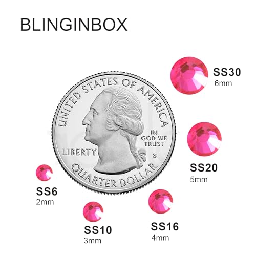 Blinginbox 50000pcs Flatback Rhinestones,Silver Backing Resin Non Hotfix Rhinestones Large Quantity Wholesale for Crafts Creative Design,Clothes,Makeup,Nail Art (2mm=0.08",Light Rose - color: Light Rose, size: 2mm=0.08"