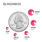 Blinginbox 50000pcs Flatback Rhinestones,Silver Backing Resin Non Hotfix Rhinestones Large Quantity Wholesale for Crafts Creative Design,Clothes,Makeup,Nail Art (2mm=0.08",Light Rose - color: Light Rose, size: 2mm=0.08"