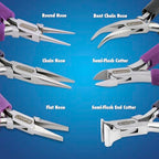 Beadalon Designer Series Glimmer Bent Chain Nose Pliers, Lavender Speckle Vinyl-Free Grips, Stainless Steel, Box Joint, Double Leaf Springs, 4.75 in - color: Lavender Speckle, style: Bent Chain Nose
