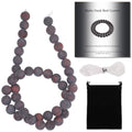 Stone Beads, 45pcs Matte Dark Red Garnet, 8mm Round Loose Beads for Jewelry Making, Bracelets, with Bag, String & Card - color: Matte Dark Red Garnet, size: 8mm