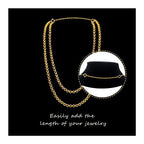 3 Pcs 925 Sterling Silver Necklace Extenders for Women Durable Strong Removable Necklace Bracelet Anklet Extension Jewelry Making Chains - color: 2 3 4 Inch, Gold