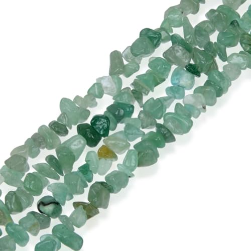 Adabele 31 Inch Natural Green Aventurine Gemstone Chip Loose Beads Drilled Hole Free Form 5mm-8mm Gem Stone Spacer for Craft Jewelry Making GZ1-1 - color: Green Aventurine, size: 31 Inch/1 Strand