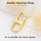 18K Gold Jewelry Clasp Necklace Extender Clasp Bracelet Extension Connector for DIY Necklace Bracelet Anklet Jewelry Making (Style 3) - style: Style 3