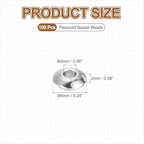 PATIKIL 100Pcs Stainless Steel Saucer Beads 2mm Hole Small Saucer Spacer Beads for DIY Jewelry Making Bracelets Necklaces Crafts, Silver - size: 2 x 6 x 2mm (L x W x H)