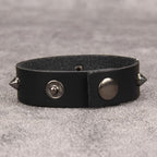 GelConnie Leather Cuff Bracelet Punk Braided Bracelets Rock Leather Wristbands Faux Mens Leather Bracelet Gothic Viking Bangle Adjustable Wrap Bracelet for Women,Men - color: MLPB119-Black