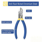 Mr. Pen - 6 Inch Diagonal & Flush Cutting Pliers with Side, Wire & Floral Cutters - color: Blue, size: 6 inch, 1 Pack
