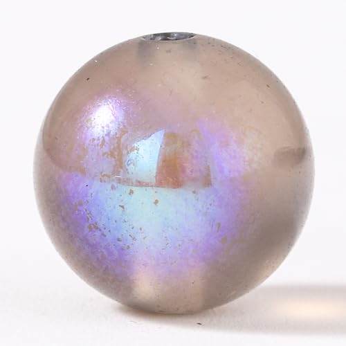 100Pcs Natural Stone 6mm AB Color Moonlight Round Loose Gemstone Energy Healing Beads Hole Size 1mm DIY Smooth Beads for Bracelet Necklace Earrings Jewelry Making - color: AB Color Moonlight, size: 6mm
