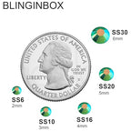 Blinginbox 50000pcs Flatback Rhinestones,Resin Non Hotfix Rhinestones Large Quantity Wholesale for Crafts DIY Creative Design,Clothes,Makeup,Nail Art (2mm=0.08",Emerald AB) - color: Emerald AB, size: 2mm=0.08"