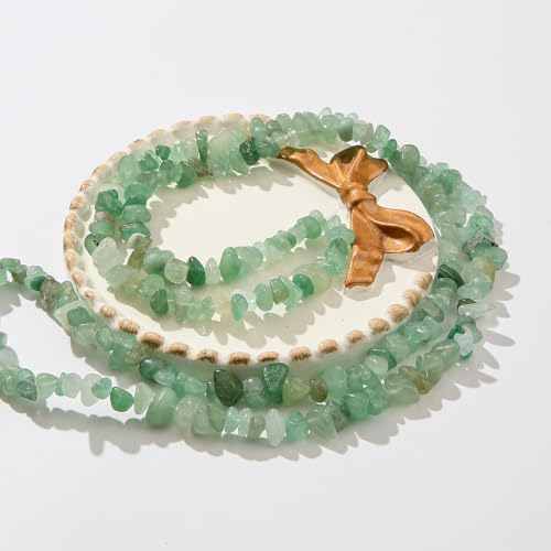 Natural Chip Stone Beads About 200pcs Green Aventurine Stones 5-8mm Irregular Gemstone Healing Crystal Loose Rocks for Bracelet Necklace Earrings Jewelry Making(Green Aventurine) - color: Green Aventurine