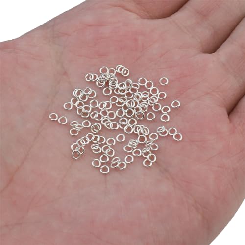 BEADIA 925 Sterling Silver Jump Rings 0.5x2.5mm 150pcs for Jewelry Making Findings - size: 0.5x2.5mm