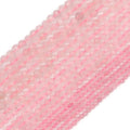Natural Quartz Beads, 3mm 120pcs Small Round Faceted Loose Gemstones for DIY Jewelry Making, Handmade Bracelet and Necklace Crafting, with Size Card - color: Rose Quartz, size: 3mm
