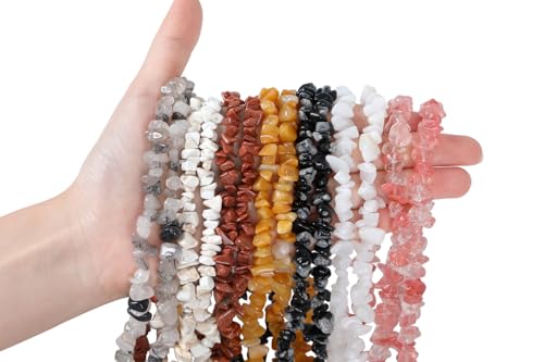 XIANNVXI Snowflake Obsidian Beads, Natural Chip Stone Beads 400Pcs Crystal Bead 5-8mm Irregular Healing Crystal Loose Rocks for DIY Jewelry Making - color: Snowflake