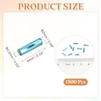 uxcell 1500Pcs Glass Bugle Seed Beads, 6x2mm Mini Long Tube Seed Beads Tube Loose Glass Seed Spacer Bead for DIY Earring Bracelets Necklace Jewelry Making Embroidery, Denim Blue - color: Denim Blue