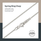 KEZEF 925 Sterling Silver Box Chain Necklace for Women & Men, 0.7mm Thin Chain Necklace, Available in Sterling Silver, Gold Plated & Rose Gold Plated Finishes, Made in Italy - color: Sterling Silver, size: 15 Inch