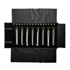 Portable Jewelry Roll Untangled Secure Necklace Travel Storage Bag Displays Holder 16 Chain (Black Diamond) - color: Black Diamond