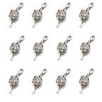 Zpsolution 12 Pieces Locking Magnetic Clasps for Necklaces and Bracelets Rose Jewelry Magnetic Clasp - color: 12 Silver