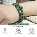 2Pcs Healing Crystal Bracelets for Women Handmade Beaded Bracelet Healing Prayers Crystal 8mm Natural Stone Beads Bracelet Stress Relief Get Well Soon Gifts