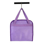 Travel Foldable Jewelry Rolls Bag Storage Pouch Hanging Jewelry Organizer with 8 Zippered Clear Pockets for Earrings Rings Necklaces Bracelets Watchbands (Purple)