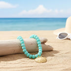 Chunky Beaded Starfish Shell Necklace for Women Colorful Boho Summer Chain Choker Beach Necklace with Acrylic Beads Trendy Chunky Jewelry Gifts - color: XL005C