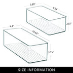 Qilinba 8 PACK Drawer Organizers Deep Drawer Organizer Bins Silverware Organizer Clear Stackable Storage Bins for Bathroom, Pantry, Office, Vanity, Desk Organization and Storage