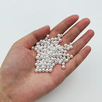 INSPIRELLE 4500pcs 5mm White Art Faux Pearl Beads ABS Round Loose Spacer Beads for DIY Craft Necklaces Bracelets Jewelry Making - color: White, size: 5mm