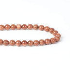 100Pcs Natural Stone 6mm Golden Sand Stone Round Loose Gemstone Energy Healing Beads Hole Size 1mm DIY Smooth Beads for Bracelet Necklace Earrings Jewelry Making - color: Golden Sand Stone, size: 6mm
