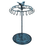 Bird Rotating Necklace Holder Bracelet Stand/Jewelry Organizer/Jewelry Tree, Turquoise - color: Turquoise