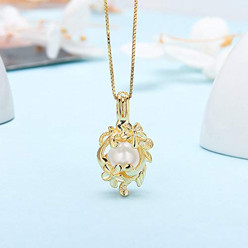 Flower Cage Pendants Crafting Charm for DIY Necklace Bracelet Jewelry Making Sterling Silver/Gold Plated - style: Gold Plated