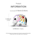 LAZA 925 Sterling Silver Charm for Bracelet Necklace Dangle Love Mom Butterfly Party Charm Beads Pendants DIY Jewelry for Women - color: Colorful Elephants