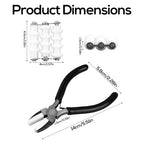 Jewelry Wire Straightener and Nylon Pliers, Durable Soft Jaw Jewelry Wire Straightening Plyers Tool Three Rollers Wrapping Straightener for Beading Weaving & Twining Projects