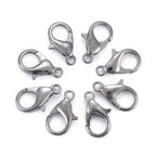 HDSupplies 100 Pieces - Lobster Clasps - Gunmetal Black - 14x8mm / 1.8mm Hole - color: Gunmetal Black, size: 14x8mm