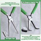 SPEEDWOX 2PCS Mini Bent Needle Nose Pliers With Teeth And Needle Nose Pliers For Jewelry Making 5" 45-Degree Bent Long Nose Pliers With Serrated Jaw Needle Remover Pliers Fishing Tools - style: 2 x needle nose pliers