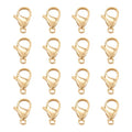 Pandahall 100Pcs Stainless Steel Lobster Claw Clasps Real 24K Gold Plated Jewelry Clasps 15x9x4mm Gold Filled Clasps for Bracelet Necklace Jewelry Making