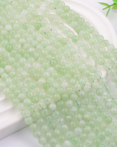 Natural Stone Beads Green Burmese Jade 8mm Polished Round Smooth Gemstone Beads for Jewelry Making Supplies 15 Inch(45Beads) - color: Green Burmese Jade 8mm-45pcs
