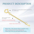 10K Yellow Gold 1"/2"/3" Necklace Extender Chain with Lobster Clasp/Spring Clasp Gold Necklace Extender Bracelet Anklet Extension Chain Necklace Bracelet Extender 10K Gold - size: 3inch, style: style 8