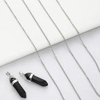 24 Pcs 18" 2mm Necklace Chains Bulk Stainless Steel Link Cable Chain Necklace for Jewelry Making - color: Silver, size: 18 inches