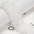 8mm 95pcs Clear Crackle Quartz Smooth Round Gemstone DIY Beads for Jewelry Making - size: 8mm