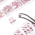 qiipii 3080Pcs Pink Nail Rhinestones 120 Multi Shapes Flatback Rhinestones Big Gems +2960 Light Pink Round Beads K9 Glass Stones Diamonds jewels Crystals for Nails Faces Eyes Makeup Clothes Crafts DIY - color: Pink, size: A Set