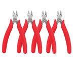 Flush Cutters Pliers 5 Inch Precision Side Cutter Small Wire Cutting Pliers Sprue Cutter for Plastic Model jewelry Making, 4 Pack