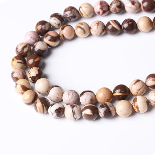Australian Zebra Stone Beads for Jewelry Making DIY Bracelet Necklace Jewelry Making 1 Strand 15.5inch 60PCS 6MM - color: Australian Zebra Stone, size: 6MM