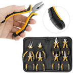 QWORK Jewelry Pliers Set, 8-Piece Mini Jewelry Making Tool Kit with Storage Bag, Flat Nose/Round Nose/Bent Nose, Wire Cutters, Crimping Pliers & End Nippers for Beading Crafting Repair