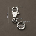 2pcs Double Opening Snap Hooks Heavy Duty Metal Push Gate Swivel Lobster Clasp Keychain Clip Purse Making Accessories (Silver) - color: Silver