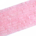 150PCS 2x4mm Natural Rose Quartz Rondelle Beads Abacus Disk Stone Beads Round Loose Spacer Gemstone Beads for DIY Bracelet Necklace Jewelry Making - color: Rose Quartz, size: 2x4mm Abacus Disk