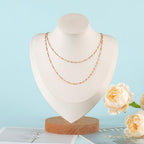 UMAOKANG 5 Meters Bulk Chain for Jewelry Making - Gold Plated Stainless Steel DIY Jewelry Supplies Findings - color: Gold-Orange