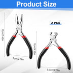 2 Pack Zipper Pliers Zippers Repair Kit Tool, Zipper Install Pliers for Replacement Repair, Stainless Steel Jewelry Plier Fix End Cutting Plier Hand Fix Tool for Stops Repairs