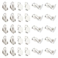 UNICRAFTALE 50pcs Stainless Steel Clip-on Earring Findings Flat Round Blank Tray Earrings Non-Pierced DIY Earrings Metal Earring Converters for Earring Making - color: Metal Color/50pcs