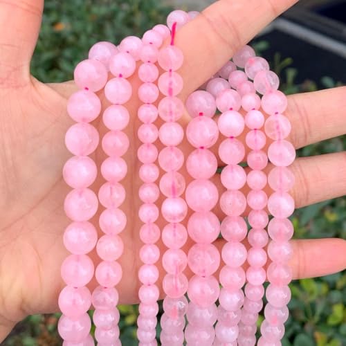 120pcs Adabele Natural Rose Quartz Pink Crystal Healing Gemstone 6mm Round Beads Gem Stone Spacer for DIY Craft Jewelry Making GS10-6 - color: Rose Quartz, size: 6mm (120pcs/2 strands)