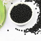 Matte Black Beads Size 6/0 Crafts Glass Seed Beads 4mm for Jewelry Making (Total About 100g About 1200pcs) - color: Matte Black